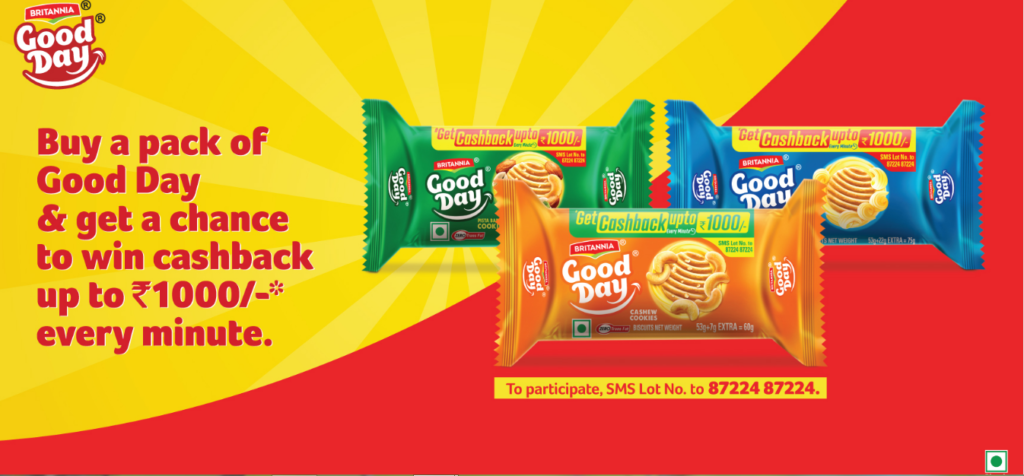 Britannia Good Day Learn From Home Cashback Contest: win Rs 1,000 cashback every minute