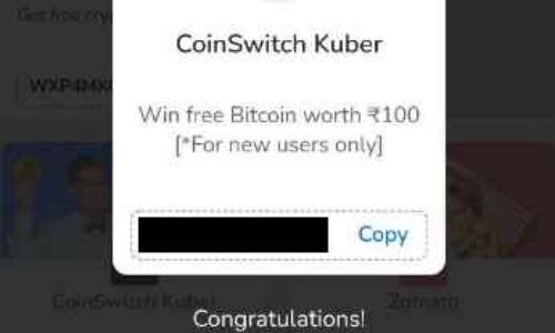 Airtel Thanks App – Bitcoin Worth Rs100 For FREE | CoinSwitch Kuber