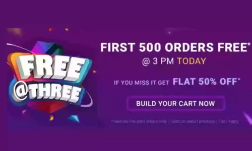 Firstcry Free Shopping Live@ 3 pm 9 September, first 500 orders up to Rs.1500