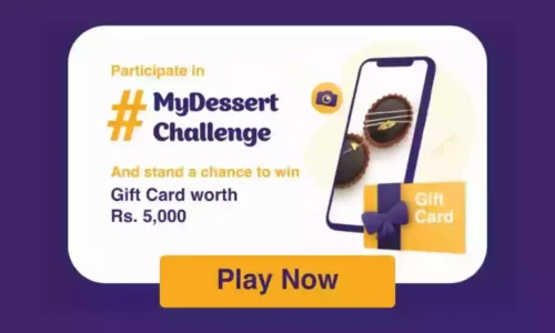 #MyDessert Challenge Contest: Win Gift Card Worth Rs.5000