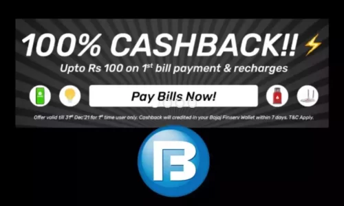 Bajaj Finserv Free ₹100 Recharge + Extra ₹25 Cashback:  100% Cashback On 1st Recharge / Bill Payment