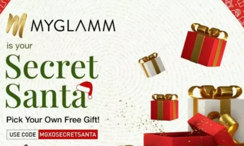 MyGlamm Free Rs 500 Products Coupon Code MGXOSECRETSANTA: Secret Santa Offer