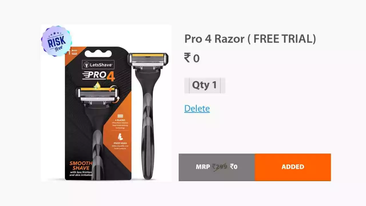 Read more about the article Free LetsShave Pro 4 Razor Of MRP ₹299 | Limited Time Only