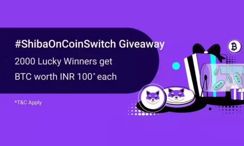 ShibaOnCoinSwitch Giveaway: Win INR 100 Worth Bitcoin | 2000 Lucky Winners