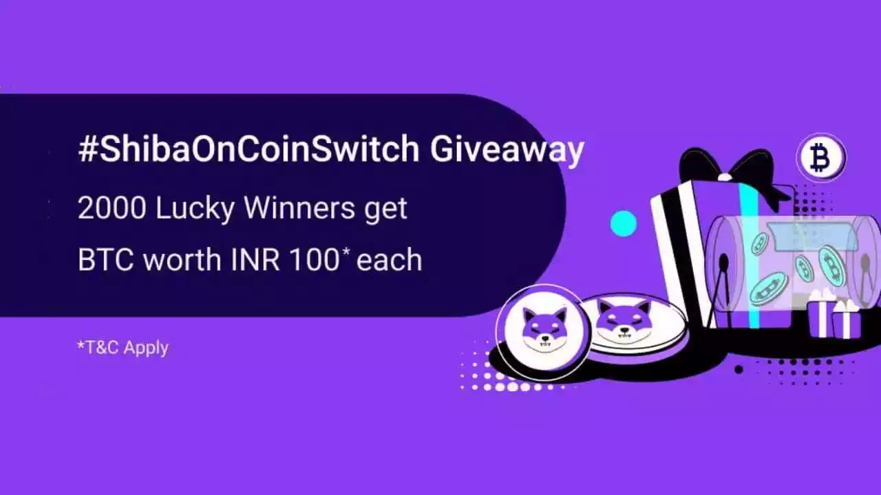 Read more about the article ShibaOnCoinSwitch Giveaway: Win INR 100 Worth Bitcoin | 2000 Lucky Winners