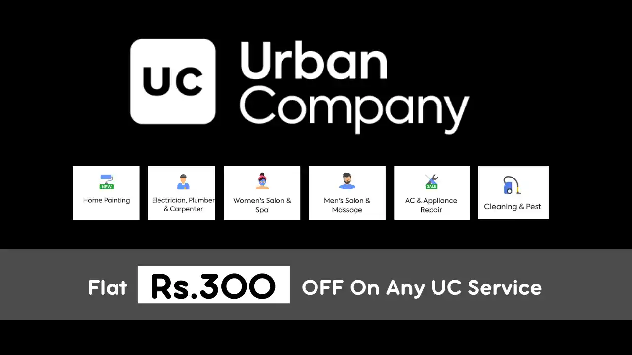 Read more about the article Urban Company Free Service: Book Any Rs.300 Service For Free