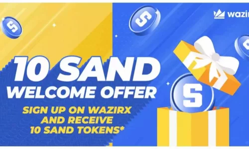 Wazirx 10 SAND Token Welcome Offer: Signup & Claim Free SAND Tokens