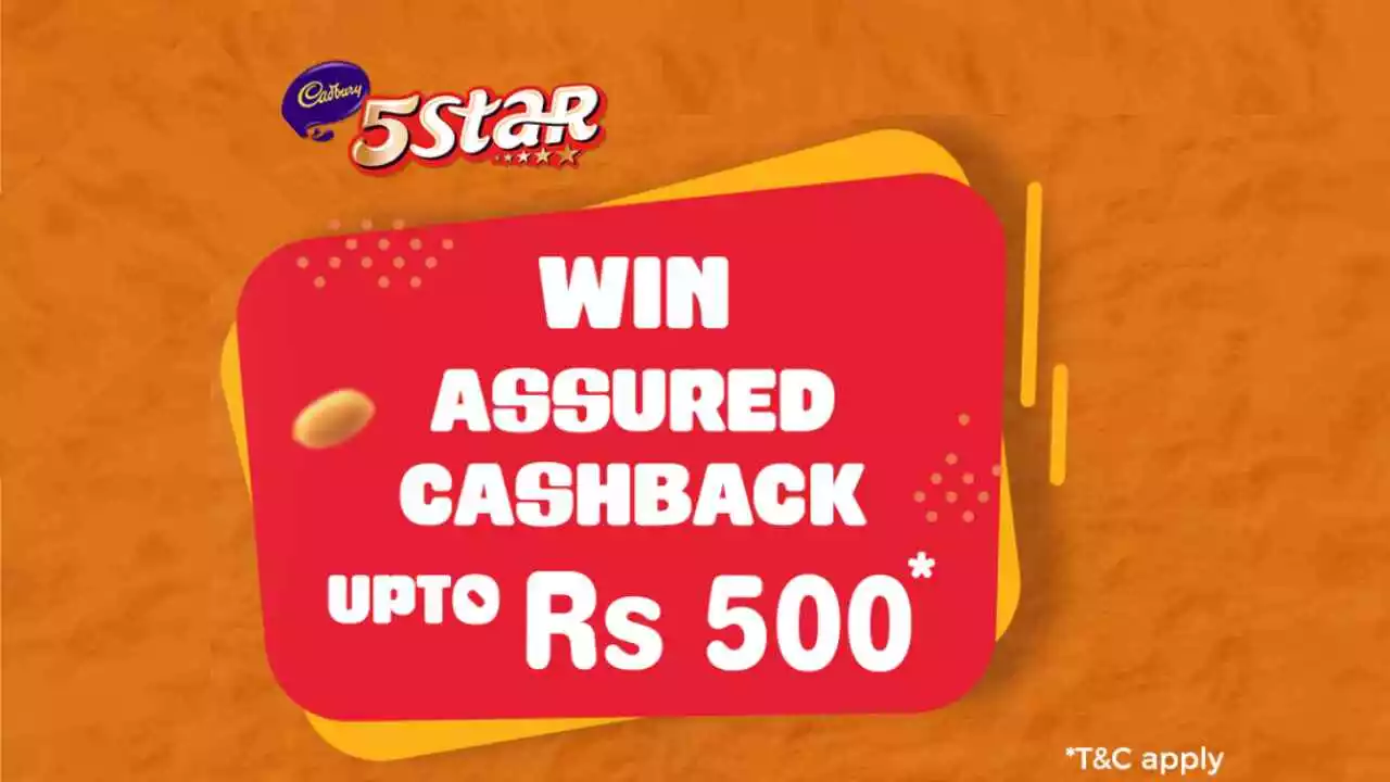Read more about the article Get Cadbury 5 Star Nutty Voucher Code & Win Assured Cashback Upto ₹500