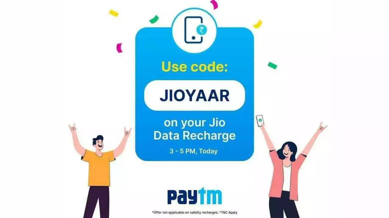 Read more about the article Paytm Jio Recharge Offer Code JIOYAAR: Get 100% Cashback