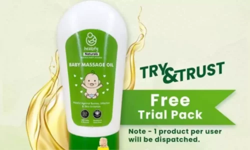 Healofy Free Baby Massage Oil Sample Offer: At Just ₹1 + Free Shipping