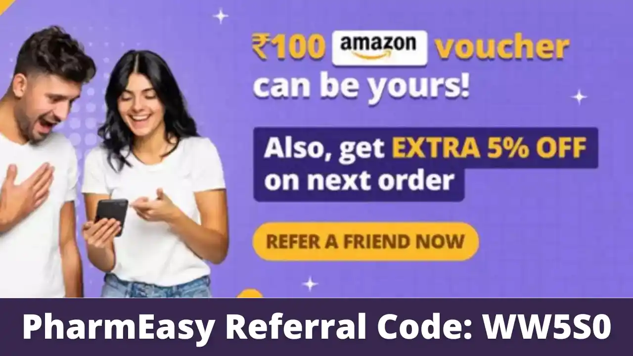 Read more about the article PharmEasy Referral Code WW5S0: Get Free Rs.100 Amazon Voucher