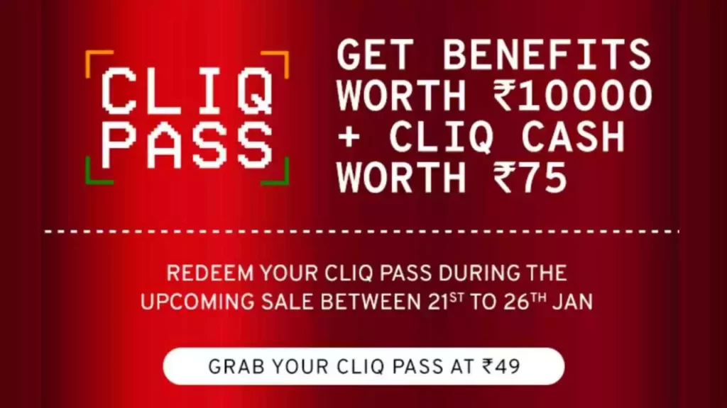 Tata Cliq Pass At Rs.49