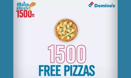 Dominos 1500 Free Pizza Offer Today: #RaiseASliceTo1500 | Instagram Offer