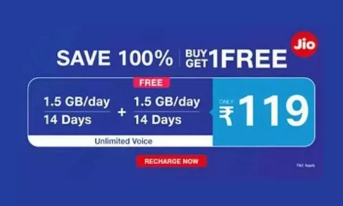 Jio 119 Plan Buy 1 Get 1 Free | Valid For Specific Users Only