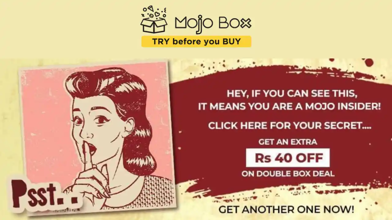 Read more about the article Mojo Box Extra 40 Off On Double Box Deal: Offer For Mojo Insider