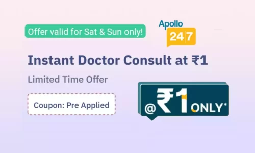 Apollo 24|7 Free Doctor Consultation In One Tap: Book @ ₹1 Only