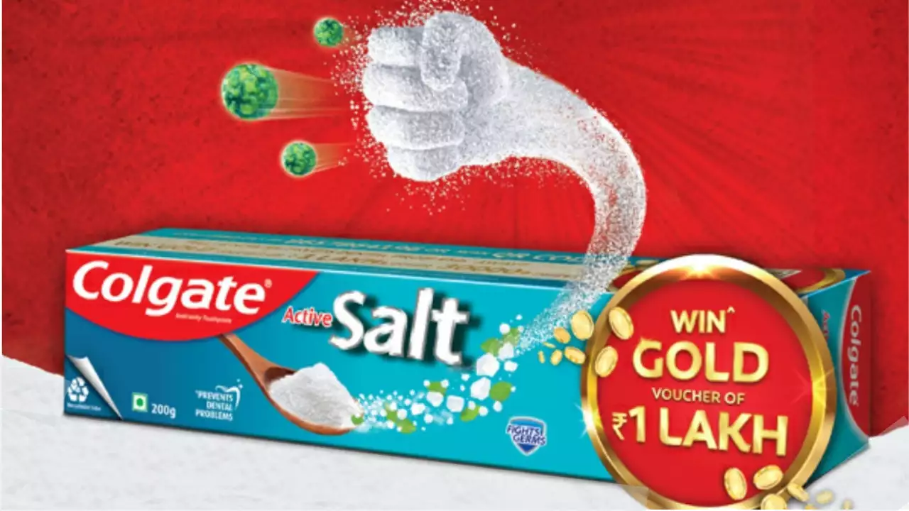 Read more about the article Colgate Active Salt Challenge: Win Up to ₹1 Lakh Gold Voucher/Cashback