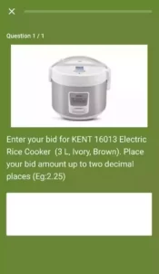 Flipkart Bid And Win Kent Rice Cooker