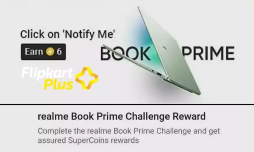 Flipkart Realme Book Prime Challenge Quiz Answers: Win Assured 6 Supercoins