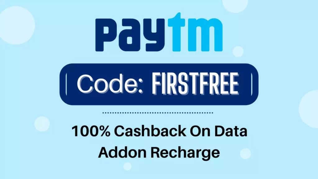 Paytm Free Data Addon Recharge Promocode