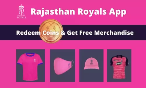 Rajasthan Royals App Free Merchandise: Redeem Royal Coins & Get RR TShirt, Mask, Caps, Jersey