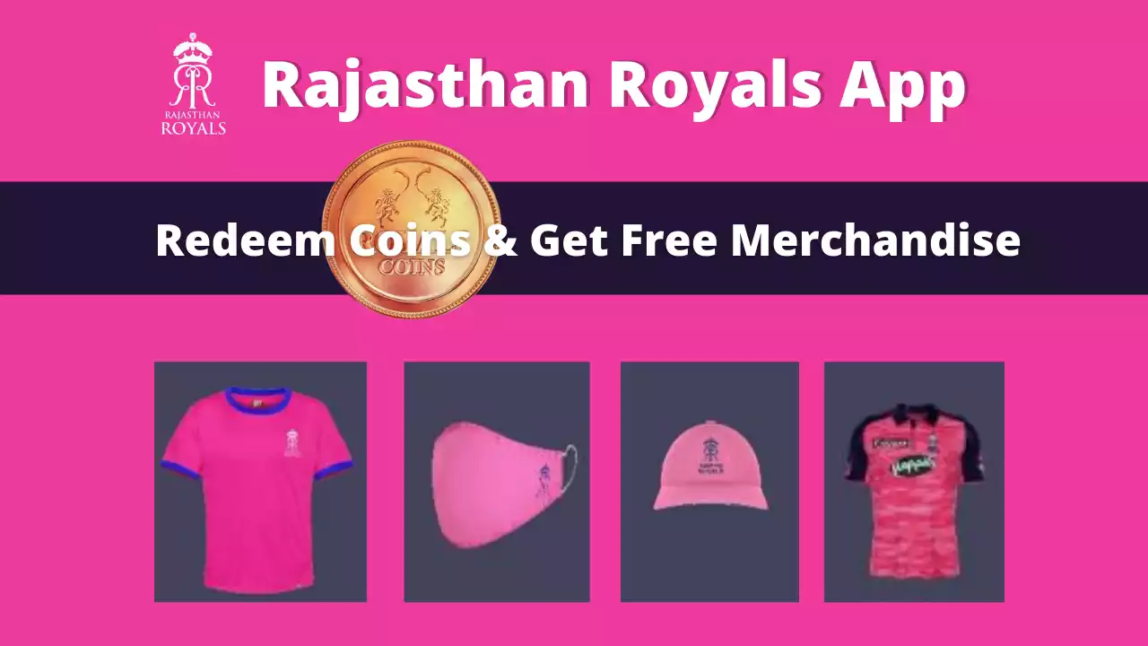 Read more about the article Rajasthan Royals App Free Merchandise: Redeem Royal Coins & Get RR TShirt, Mask, Caps, Jersey