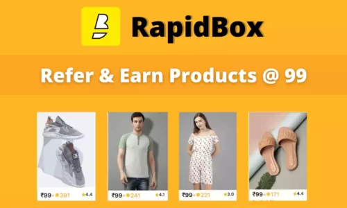 Rapid Box Referral Code: Redeem Cash | Buy Shoes, T-Shirts, Shirts @ ₹99