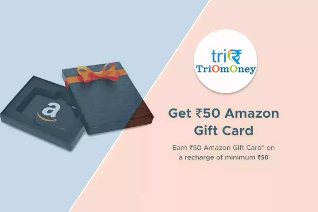 Trio Money App Free ₹50 Amazon Gift Card & Free ₹50 Recharge: New Users Only