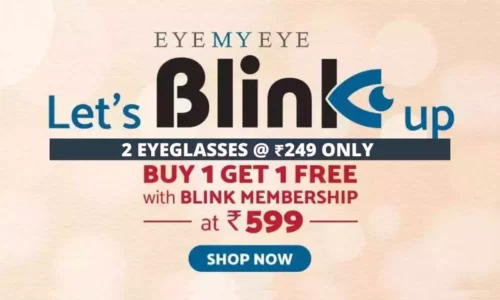 EyeMyEye 2 Glasses In Just Rs.249 With Blink Membership