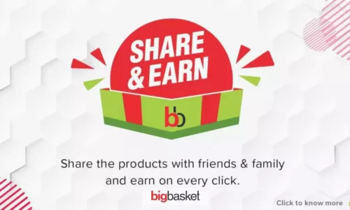 Big Basket Share & Earn Offer: Win Upto ₹200 Voucher Free