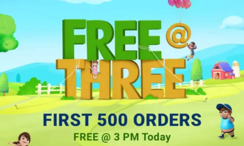 Firstcry Free At Three Shopping Sale Today @ 3 PM | Free ₹1500 Products