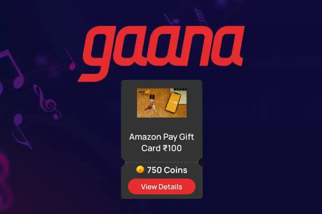 Gaana App Free Rs.100 Amazon Gift Card By Redeeming 750 Coins