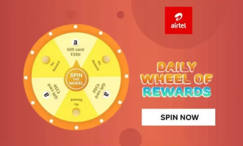 Airtel Thanks App Spin To Win Free Rs.250 Amazon Voucher | User Specific