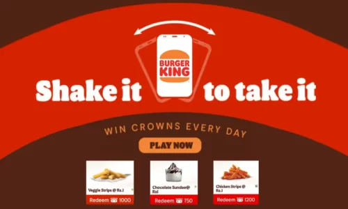 Burger King: Shake Phone, Collect Crowns & Get Deals @ Rs.1