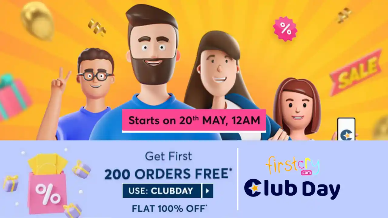 Read more about the article Firstcry Club Day Sale: Free Rs.200 Shopping Sale Foe First 200 Members