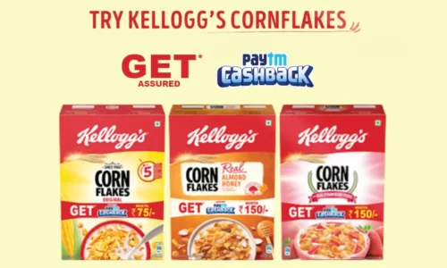 Kellogg’s Corn Flakes: Free Paytm Cashback Worth ₹75/₹150