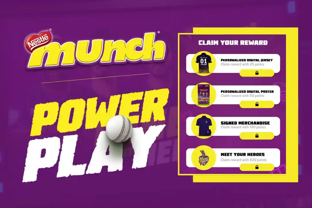 Munch Power Play Cricket Game: Scan, Play & Win Signed Merchandise