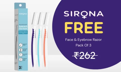 Sirona Free Eyebrow & Face Razor Worth ₹262 | Pack of 3