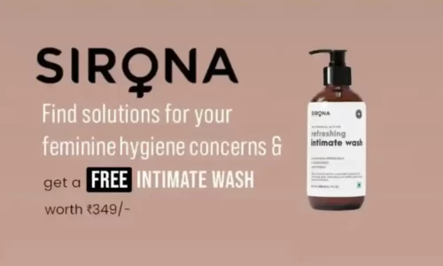 Sirona Free Intimate Wash 200 ml Worth ₹349 | Promo Code: SRNAFREE