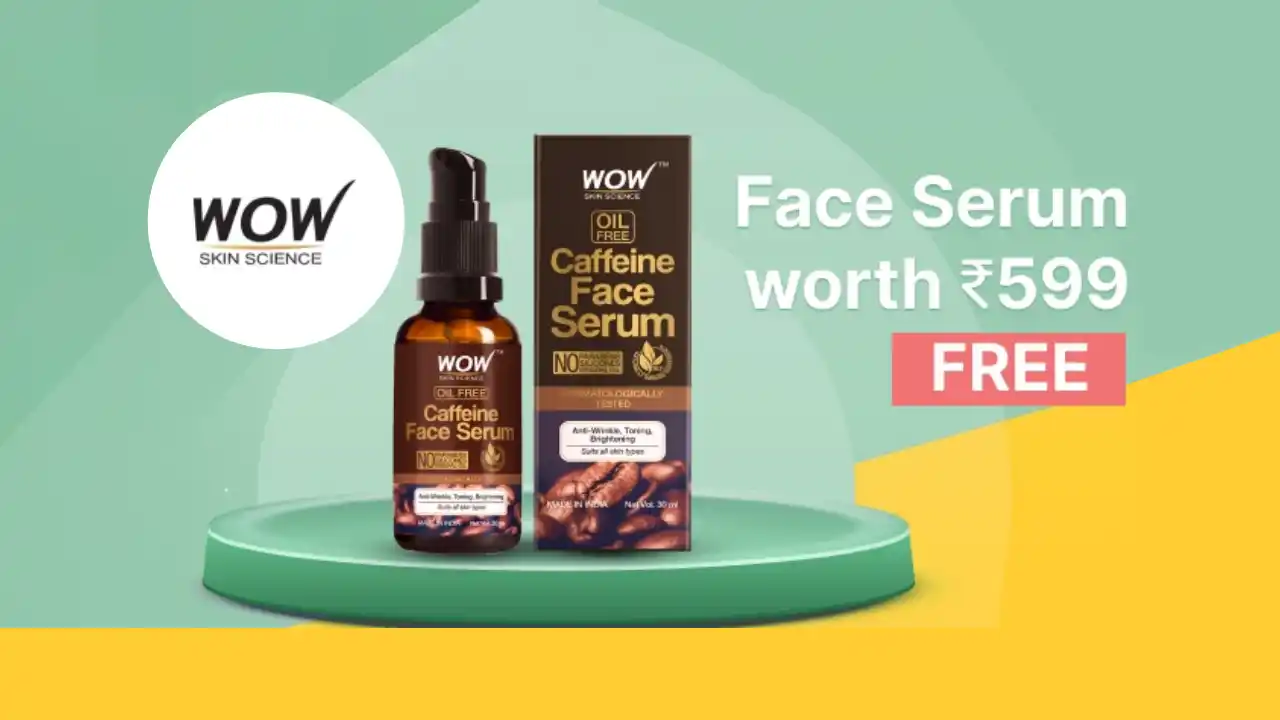 Read more about the article Paytm: Wow Free Caffeine Face Serum 30ml Worth ₹599 + 2 Freebies