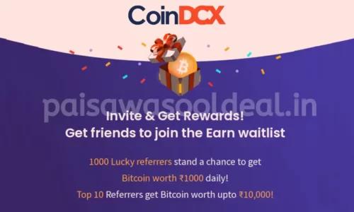 Join Coindcx Earn Waitlist And Win 1000 INR Worth Of Bitcoin For Free