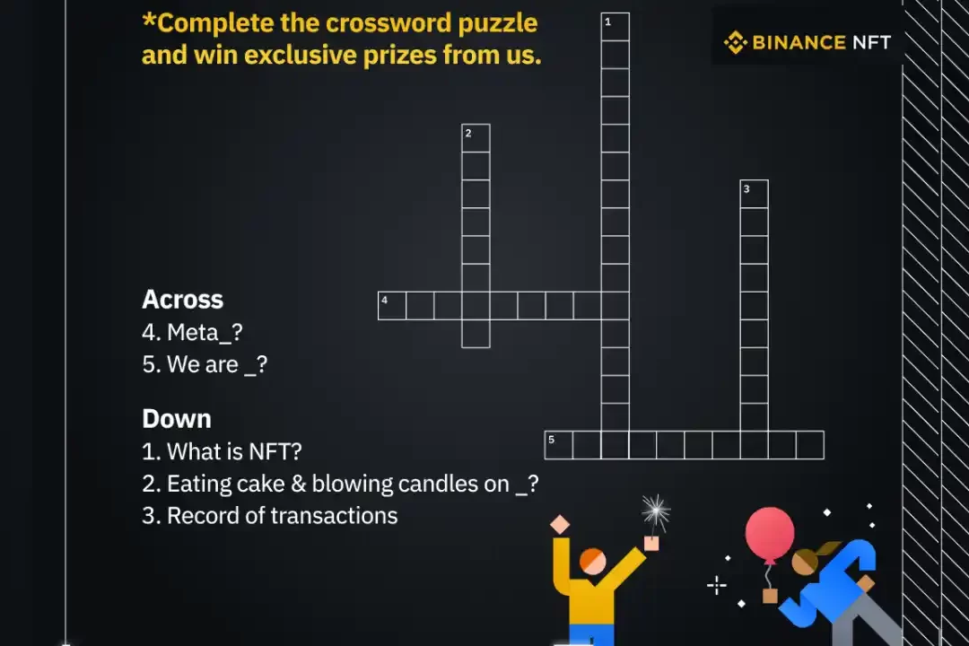 Binance NFT Crossword Puzzle Answers: Win Commemorative Anniversary NFT
