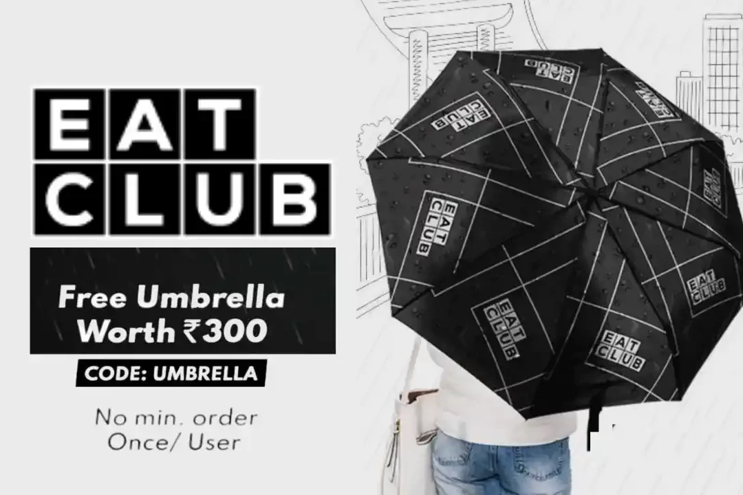 Eat Club Free Umbrella Worth Rs.300 | Promo Code UMBRELLA