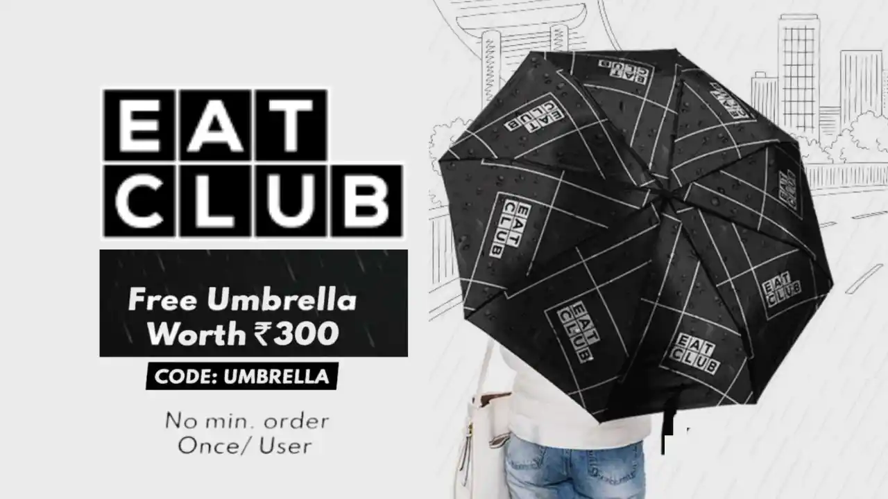 Read more about the article Eat Club Free Umbrella Worth Rs.300 | No Minimum Order Value