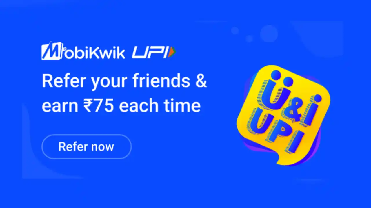 Read more about the article Mobikwik Refer And Earn Flat ₹75 Cashback + ₹25 On First UPI Transfer