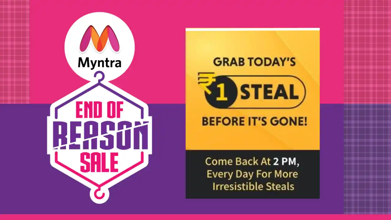 Read more about the article Myntra Rs.1 Steal Deals Today: Grab Branded Products @ Just ₹1