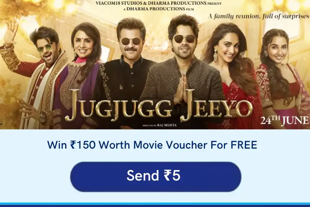 Paytm Free Jug Jugg Jeeyo Movie Voucher Worth Rs.150