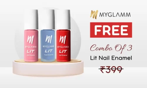 Paytm MyGlamm Free 3 Nail Enamel Combo Worth ₹399