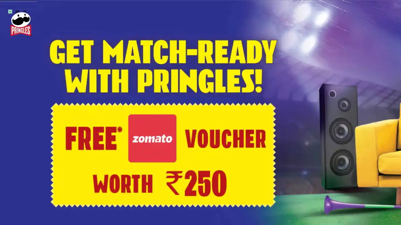 Read more about the article Kellog’s Pringles Free Zomato Voucher Worth ₹250 | With Each Pack