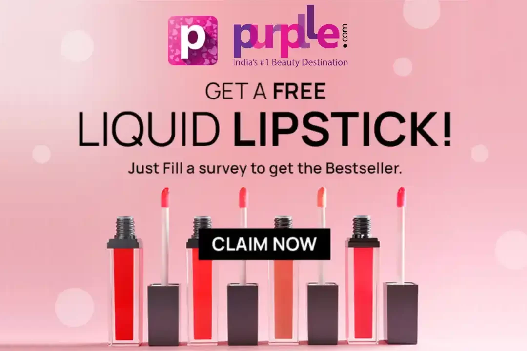 Purplle Free Lipstick Survey: Get Free Branded Lipstick Worth ₹235
